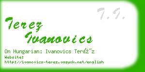 terez ivanovics business card